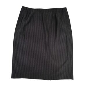 Vintage 90s Women's 14 Black Evan Picone Pencil Skirt Back Slit Career‎ Preppy